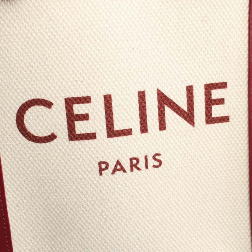 Celine Mini Canvas Vertical Cabas Satchel Brown Canvas Good condition - Model View