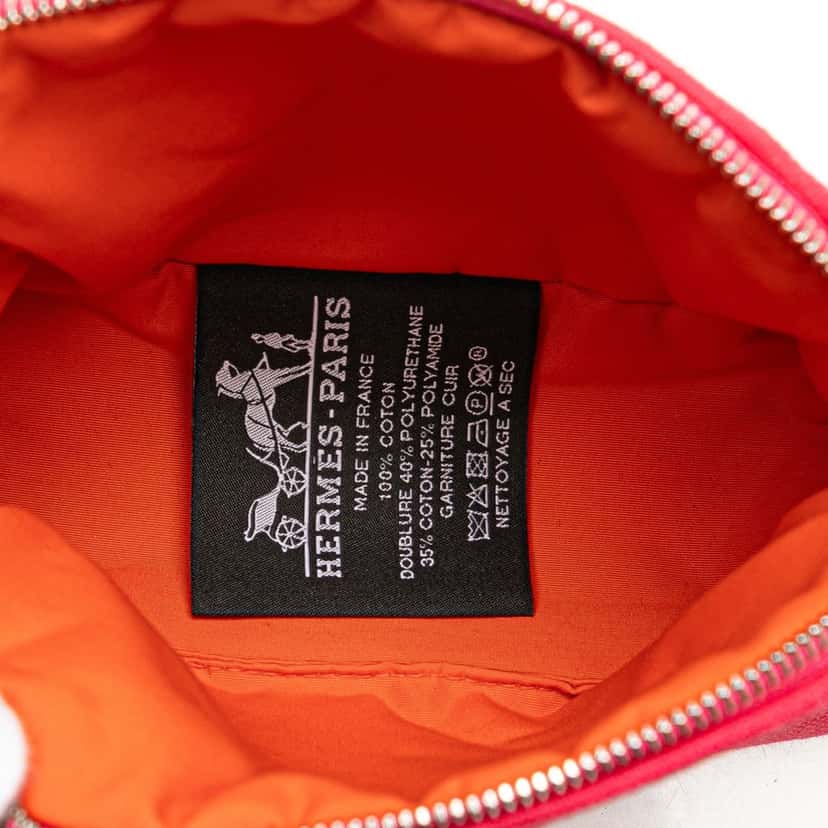 Hermès Mini Toile Bolide Case Pink Canvas Good condition - Model View