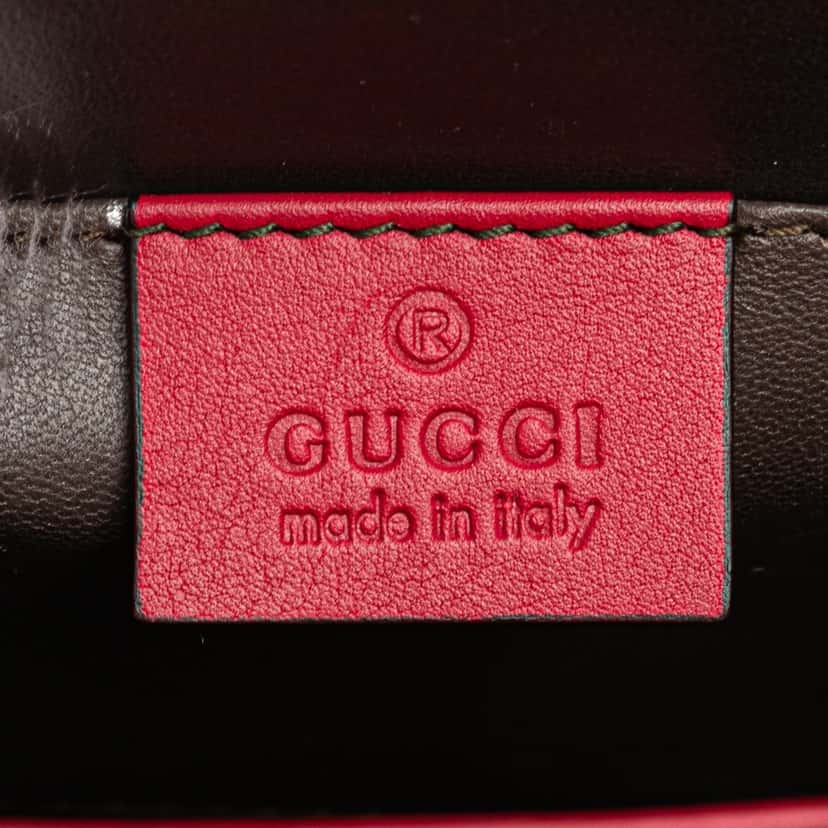 Gucci Small Polished Calfskin Interlocking G Dollar Crossbody Red Leather Good condition - Box View