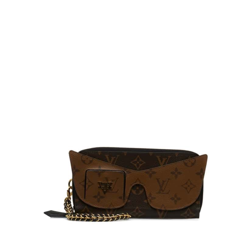 Louis Vuitton Monogram Reverse Zippy Wallet Shades Brown Canvas Good condition - Front View