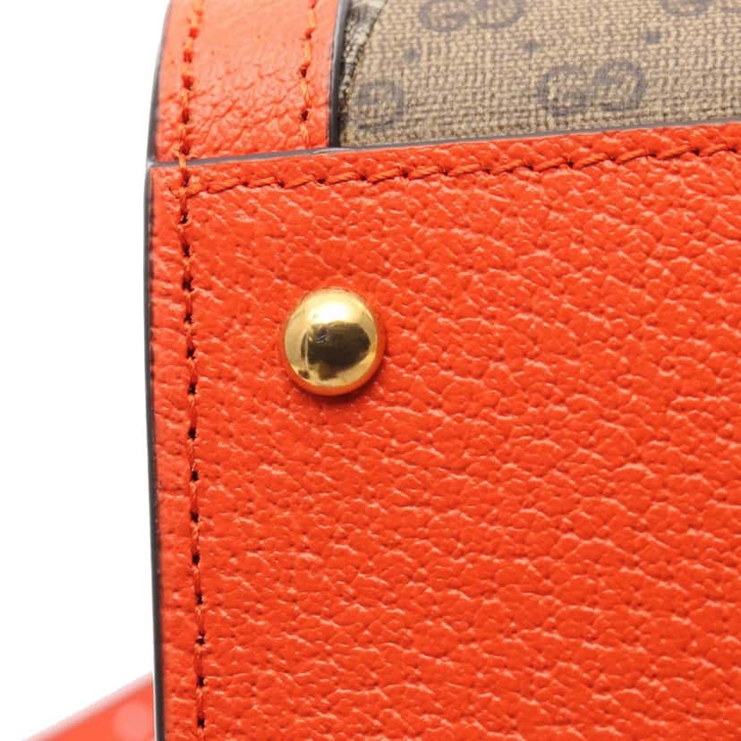 Gucci Small GG Supreme Diana Satchel Brown Canvas Good condition - Box View