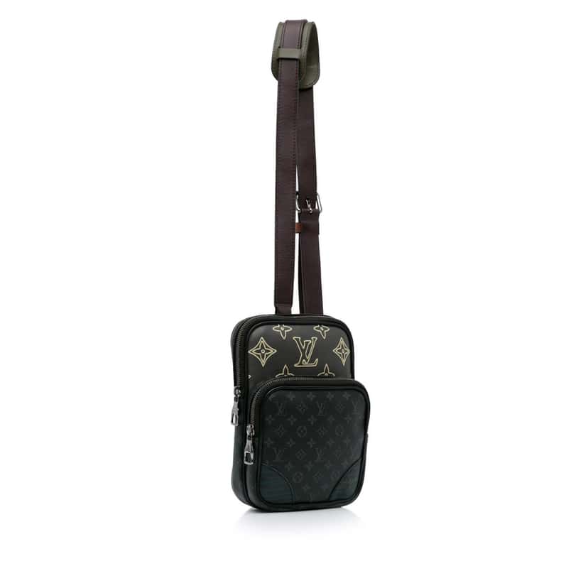 Louis Vuitton Monogram Eclipse Amazone Patchwork Sling Bag Black Canvas Good condition - Back View
