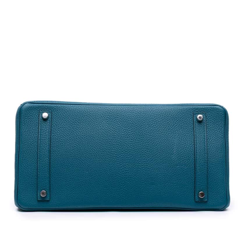 Hermès Togo Birkin Retourne 35 Blue Leather Good condition - Inside View