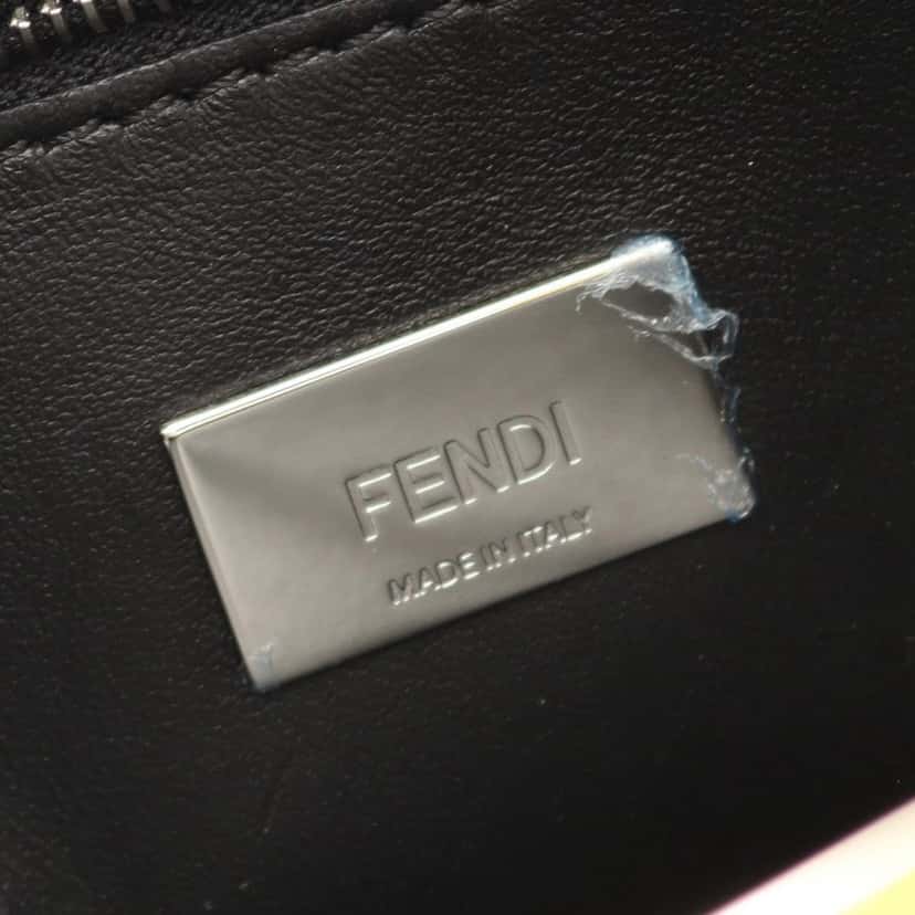 Fendi Mini Leather Peekaboo Iconic Satchel Yellow Leather Good condition - Model View