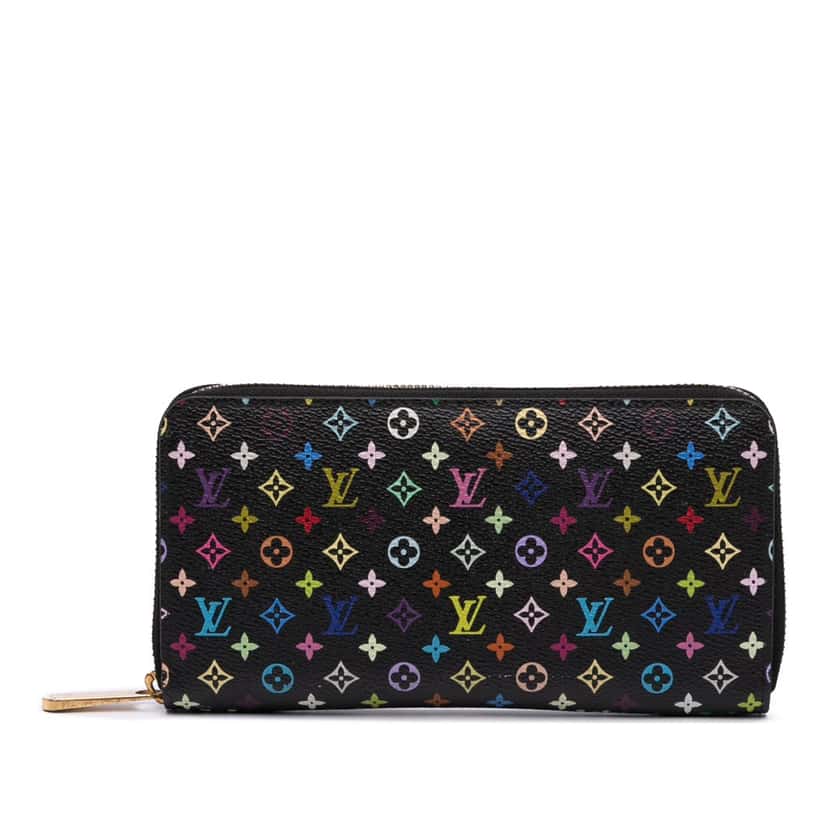 Louis Vuitton Monogram Multicolore Zippy Wallet Black Canvas Good condition - Front View