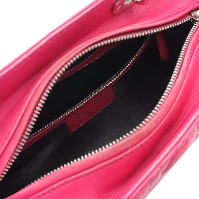 Dior Medium Tricolor Lambskin Cannage Lady Dior Pink Leather Good condition - Inside View