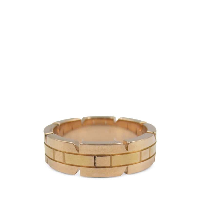 Cartier 18K Rose Gold Tank Francaise Ring Pink Rose Gold Good condition - Back View