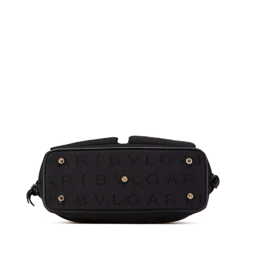 Bvlgari Logomania Canvas Handbag Black Canvas Good condition - Inside View