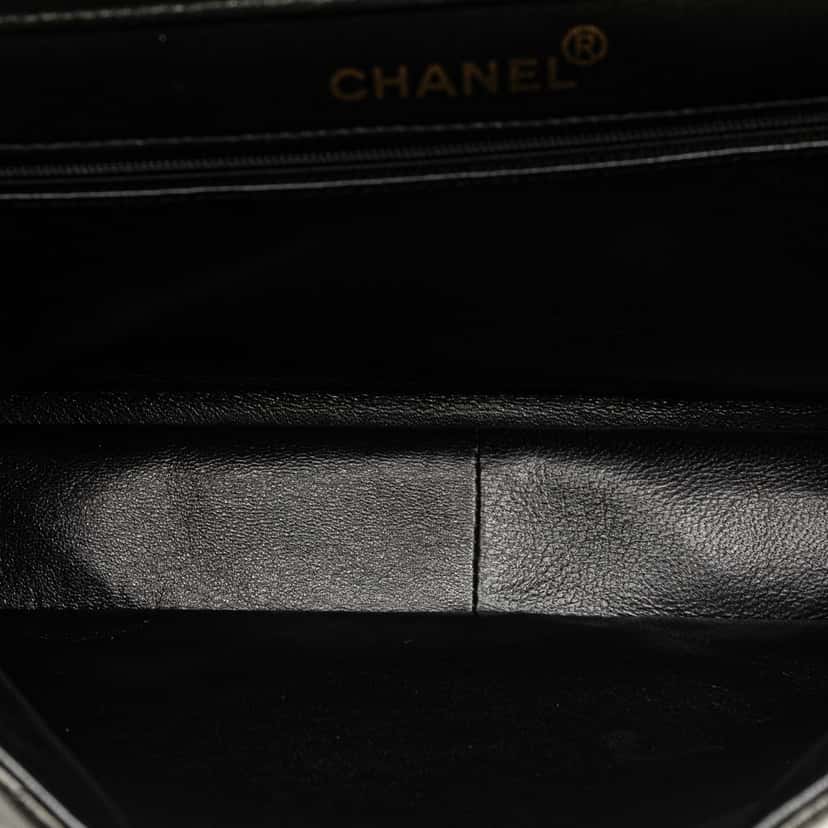 Chanel Jumbo Lambskin Double Sided Flap Black Leather Good condition - Box View