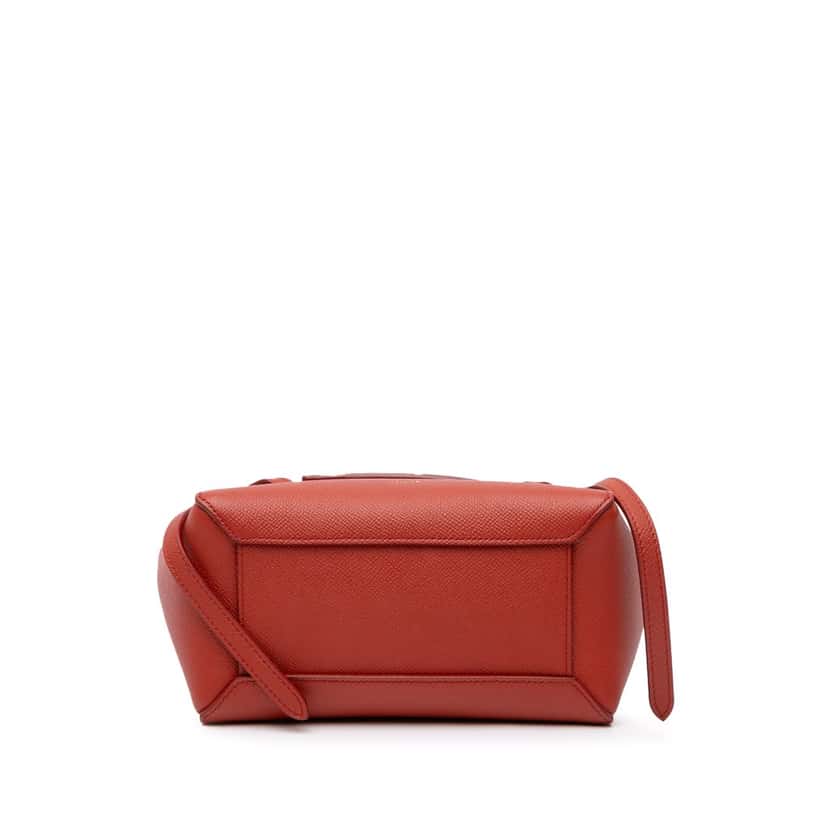 Celine Nano Grained Calfskin Belt Bag Red Leather Good condition - Inside View