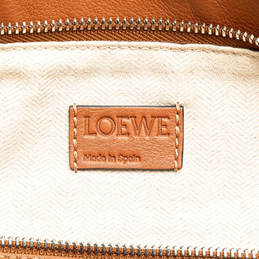 Loewe Medium Calfskin Crochet Trim Puzzle Satchel Brown Leather Good condition - Box View