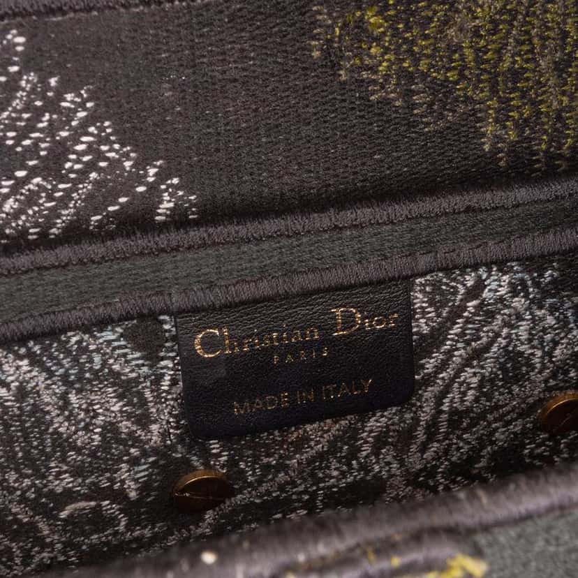 Dior Canvas Embroidered Tie Dye Saddle Bag Green Canvas Good condition - Box View