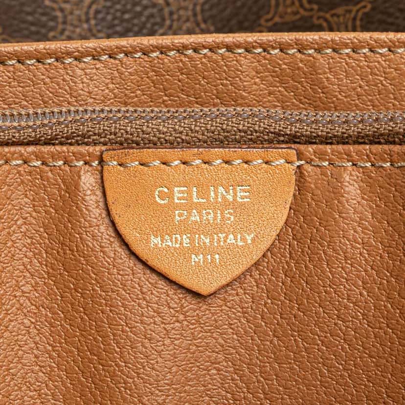 Celine Macadam Coated Canvas Crossbody Brown Canvas Good condition - Box View