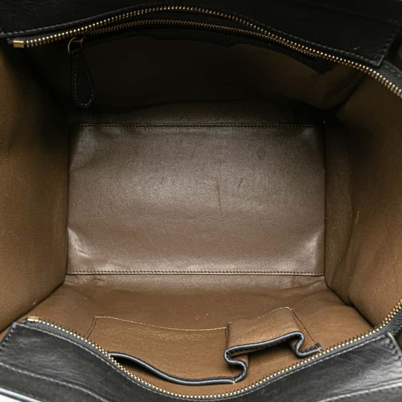 Celine Mini Tricolor Nubuck and Smooth Calfskin Luggage Tote Blue Leather Good condition - Model View