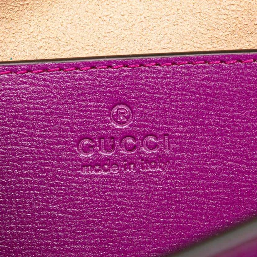 Gucci Mini Leather Horsebit 1955 Web Crossbody Purple Leather Very good condition - Box View