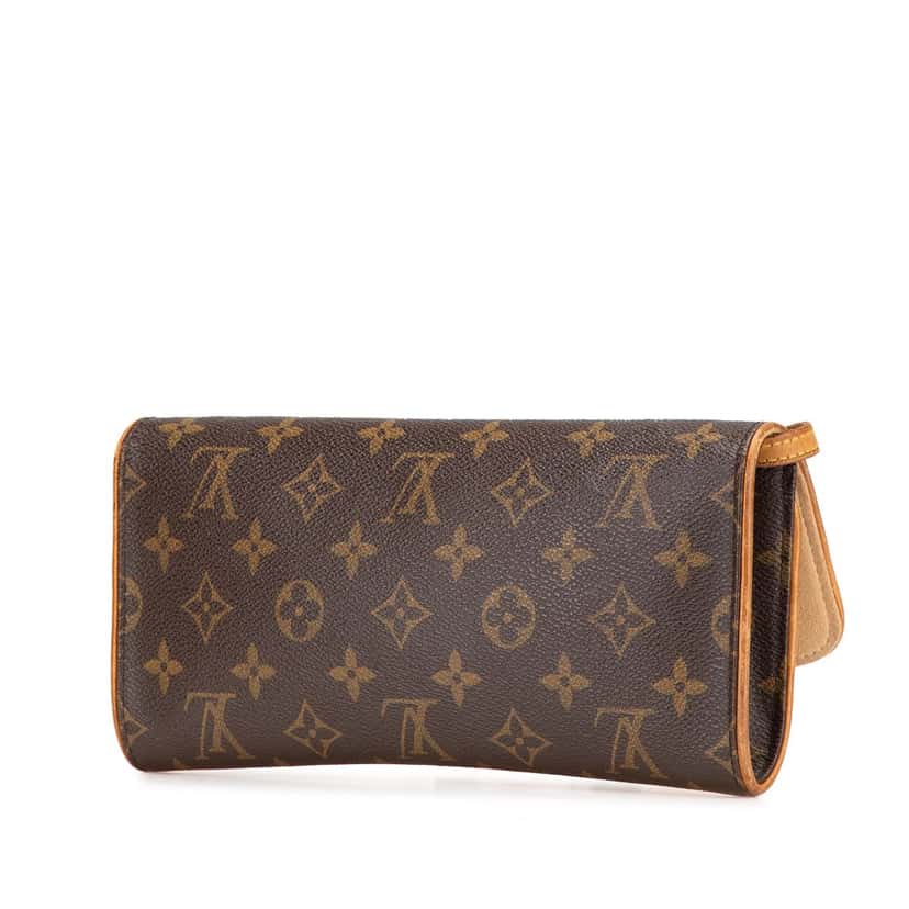 Louis Vuitton Monogram Pochette Twin GM Brown Canvas Good condition - Back View
