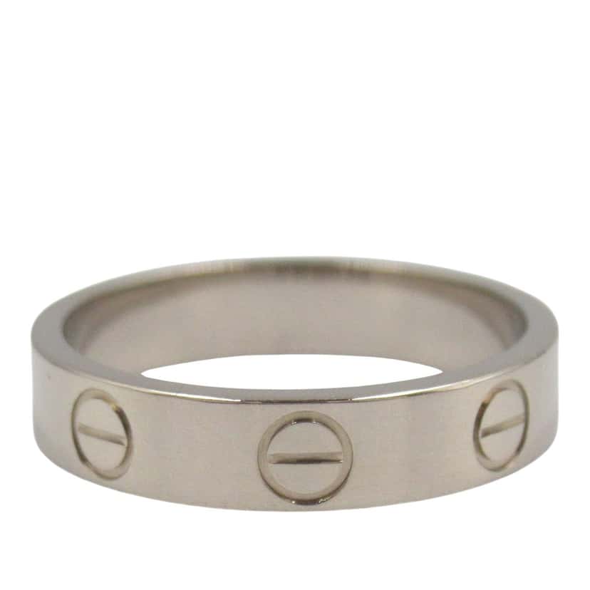 Cartier 18K White Gold Small Love Ring Silver White Gold Good condition - Inside View