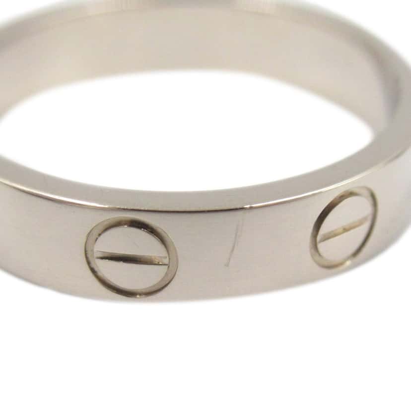Cartier 18K White Gold Small Love Ring Silver White Gold Good condition - Box View