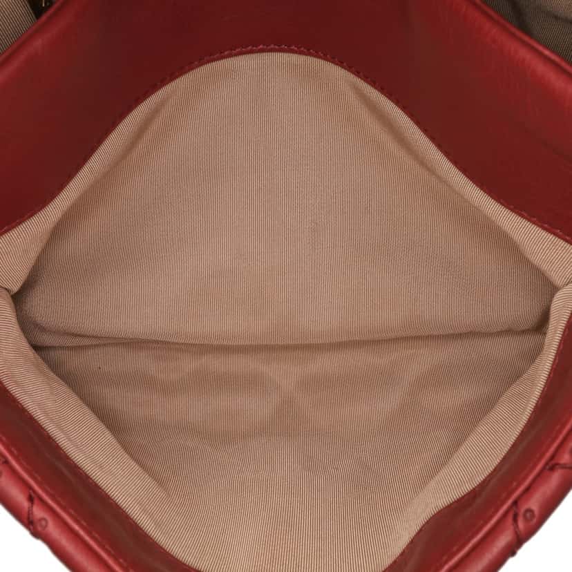 Chanel Quilted Calfskin Ultimate Stitch Retro Chain Flap Red Leather Fair condition - Box View