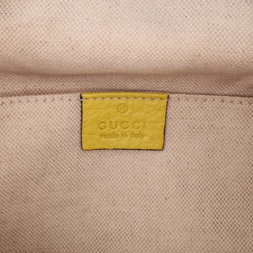 Gucci Leather Bamboo Tassel Backpack Yellow Leather Good condition - Box View