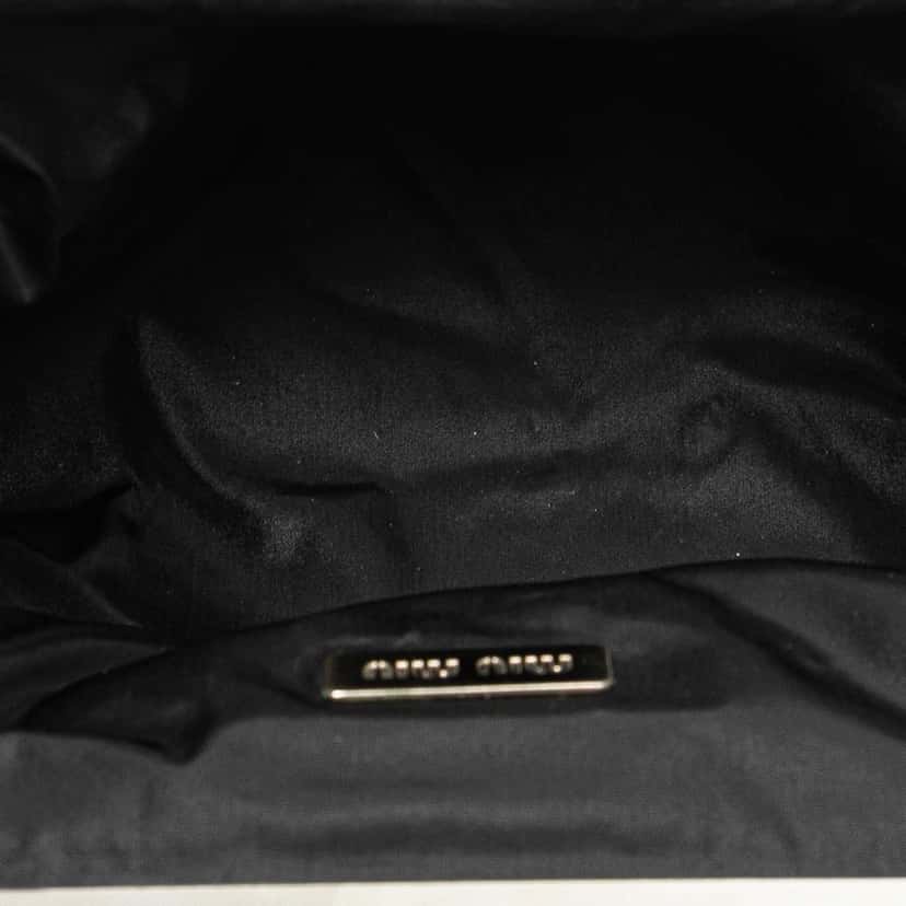 Miu Miu Satin Clasp Clutch on Strap Pink Satin Very good condition - Model View