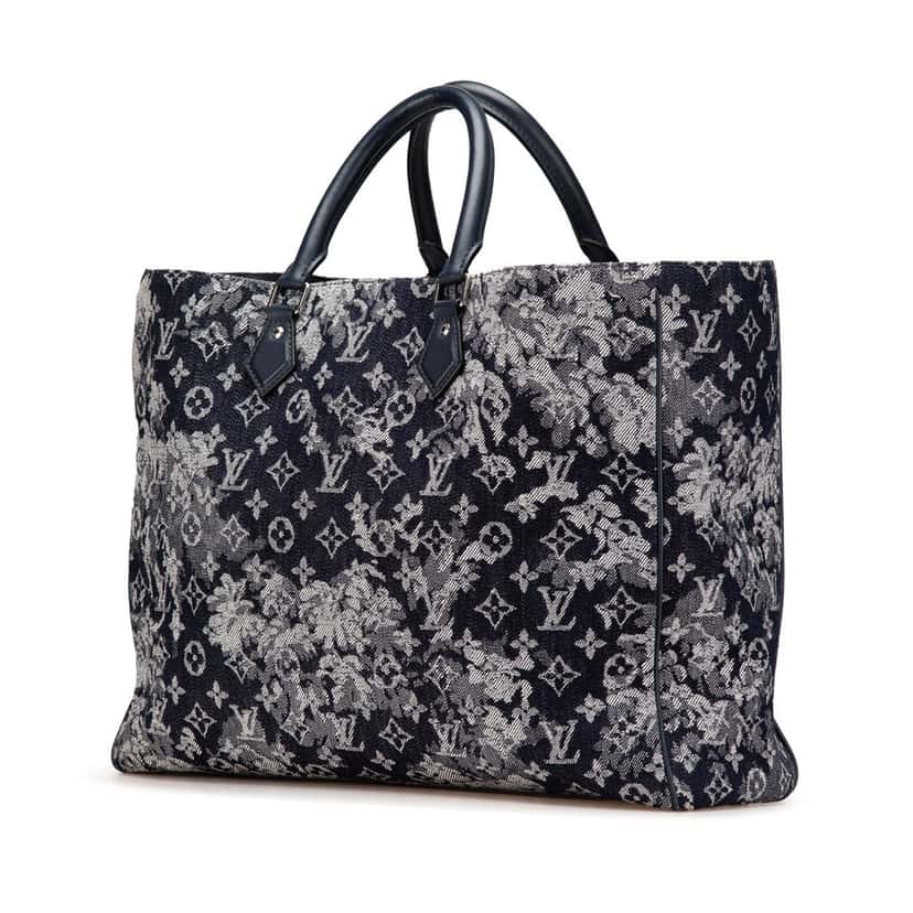 Louis Vuitton Monogram Tapestry Grand Sac Blue Denim Good condition - Back View