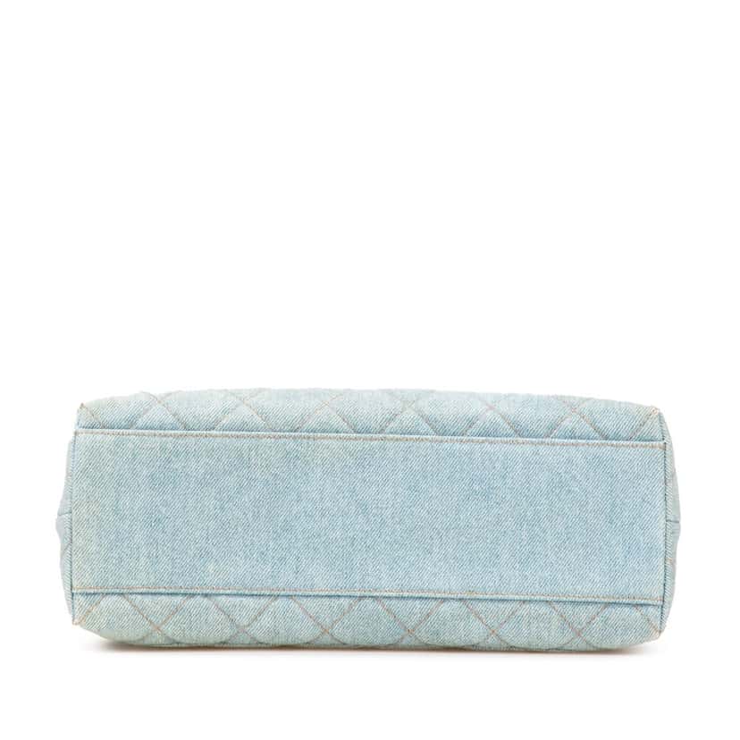 Chanel Denim Kelly Top Handle Bag Blue Denim Good condition - Inside View