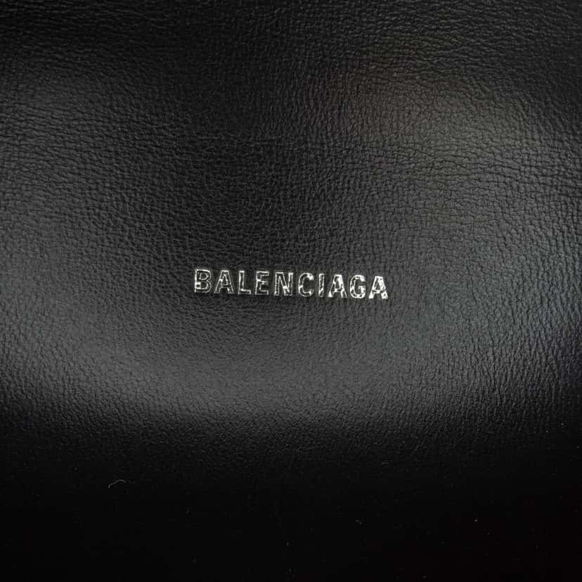 Balenciaga XS Rhinestone Hourglass Satchel Black Leather Good condition - Box View