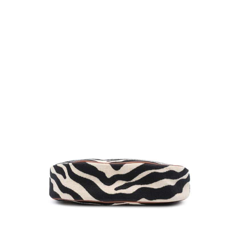 Celine Zebra Print Canvas Ava Shoulder Bag Brown Canvas Good condition - Inside View
