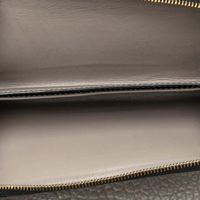 Burberry Heritage Grained Calfskin Alvington Continental Wallet Grey Leather Good condition - Box View