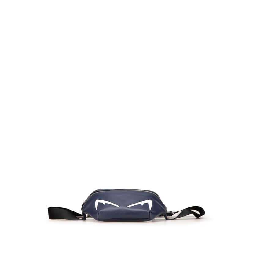 Fendi Vitello Grace Monster Eyes Belt Bag Blue Leather Good condition - Inside View