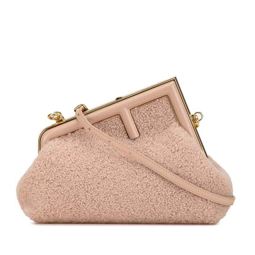 Fendi Small Shearling Fendi First Pink Good condition - Front View