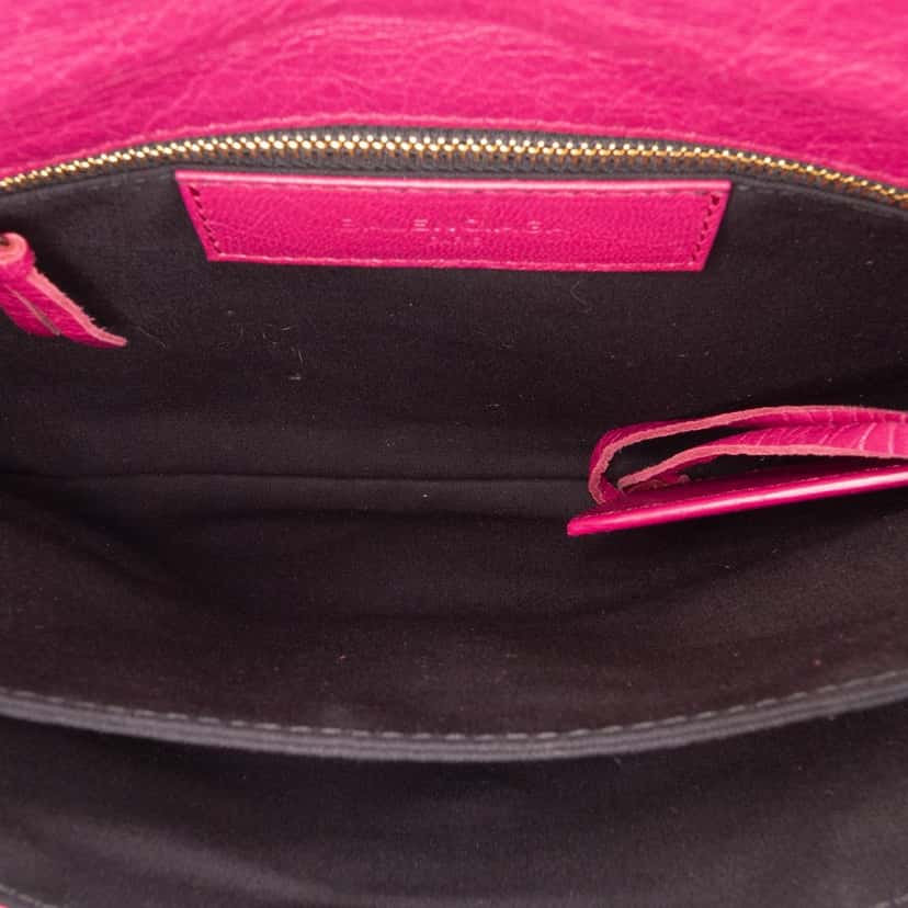 Balenciaga Lambskin Motocross Classic Giant 12 Envelope Crossbody Pink Leather Good condition - Box View