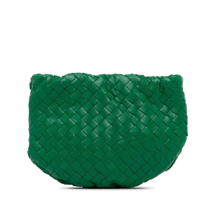 Bottega Veneta Nappa Intrecciato Mini Bulb Green Leather Good condition - Inside View