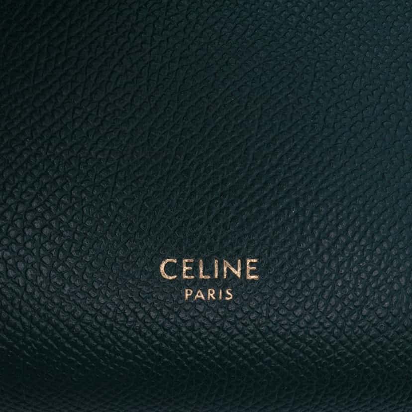 Celine Nano Grained Calfskin Belt Bag Green Leather Good condition - Box View