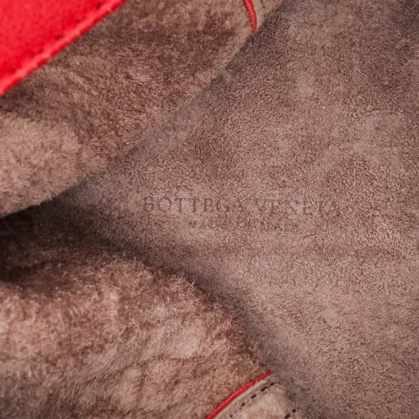 Bottega Veneta Nappa Intrecciato Tote Red Leather Good condition - Box View