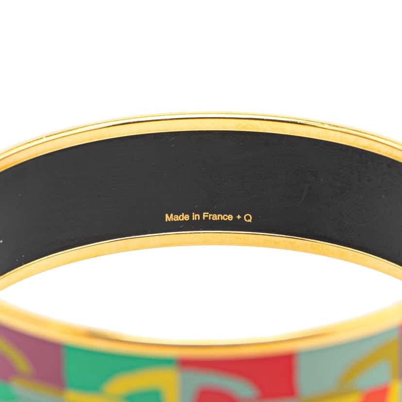 Hermès Wide Enamel Optique Chaine d'Ancre Bangle 65 MultiColor Good condition - Box View