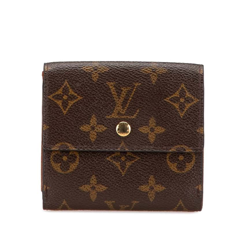 Louis Vuitton Monogram Portefeuille Elise Wallet Brown Canvas Good condition - Front View