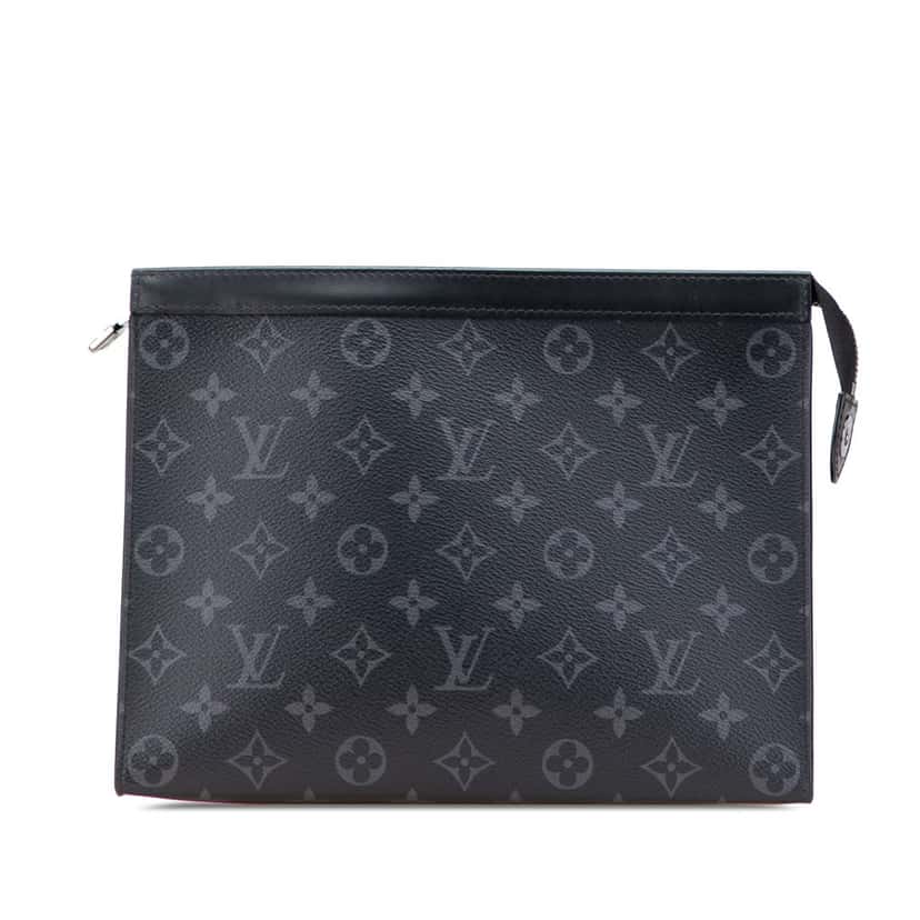 Louis Vuitton Monogram Eclipse Pochette Voyage MM Black Canvas Good condition - Front View