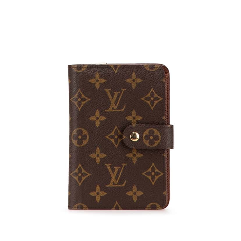Louis Vuitton Monogram Porte Papier Zipped Wallet Brown Canvas Good condition - Front View