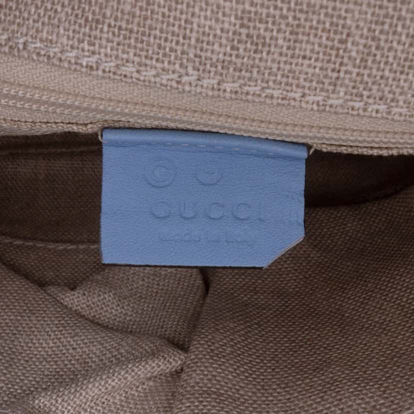Gucci Small Microguccissima Bree Satchel Blue Leather Good condition - Box View