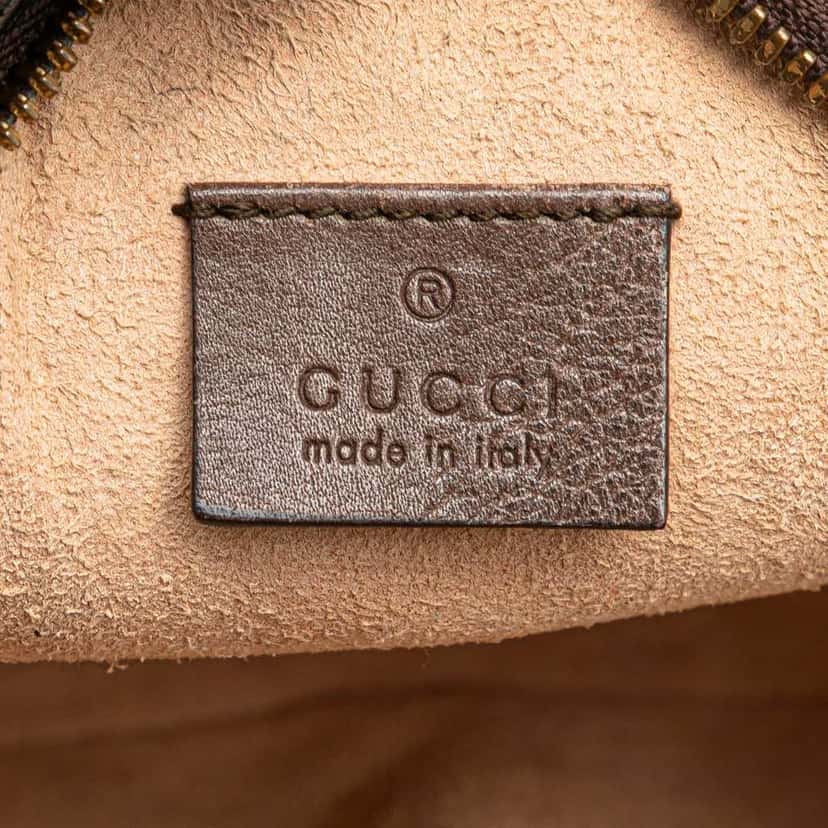 Gucci Mini GG Supreme Round Ophidia Crossbody Brown Canvas Good condition - Box View