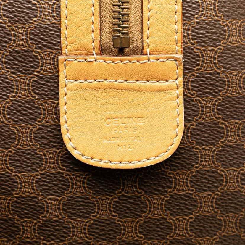 Celine Macadam Coated Canvas Boston Bag Brown Canvas Good condition - Box View