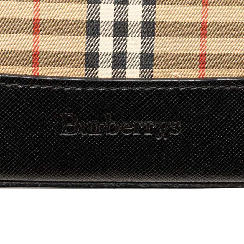 Burberry Haymarket Check Canvas Tote Brown Canvas Good condition - Box View