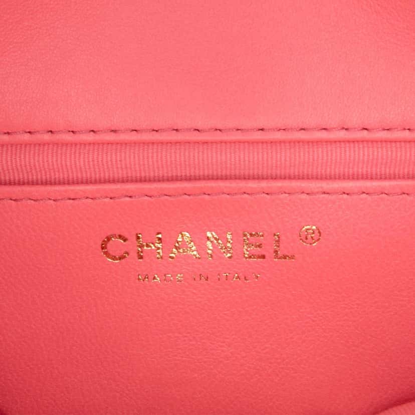 Chanel Mini Quilted Lambskin Funky Town Flap Pink Leather Good condition - Box View