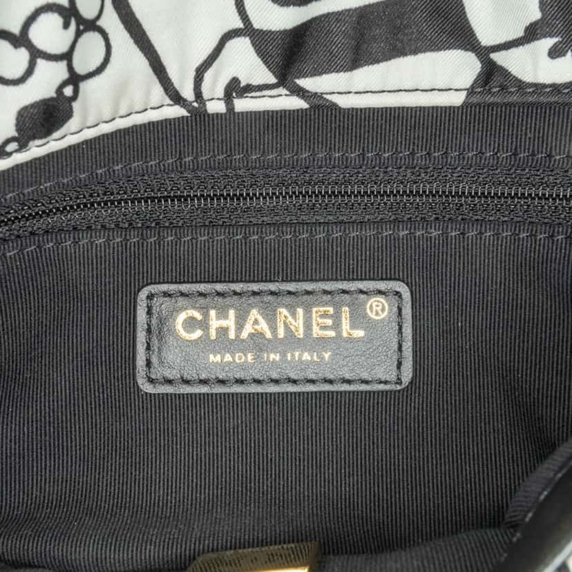 Chanel Mini Printed Canvas Deer Coco Flap White Canvas Good condition - Box View