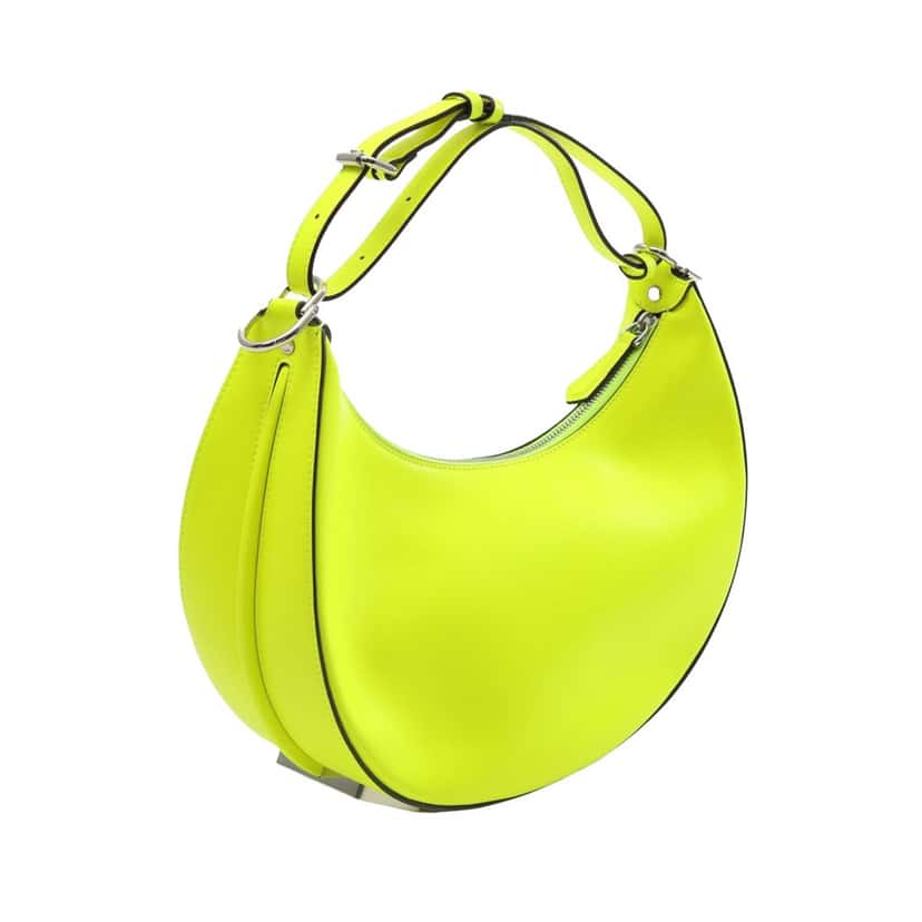 Fendi Small Vitello Grace Matte Fendigraphy Hobo Yellow Leather Good condition - Back View