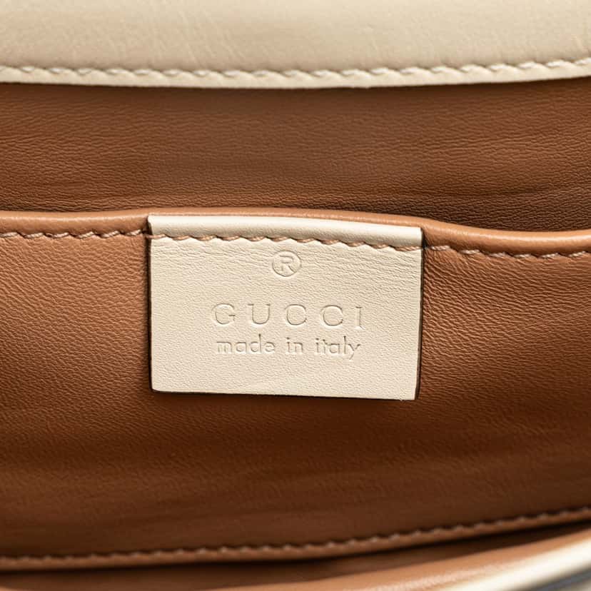 Gucci Mini Leather Queen Margaret Broadway Satchel White Leather Good condition - Box View