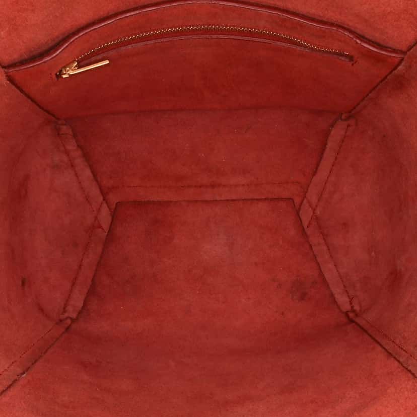 Celine Small Leather Seau Sangle Bucket Bag Red Leather Good condition - Model View