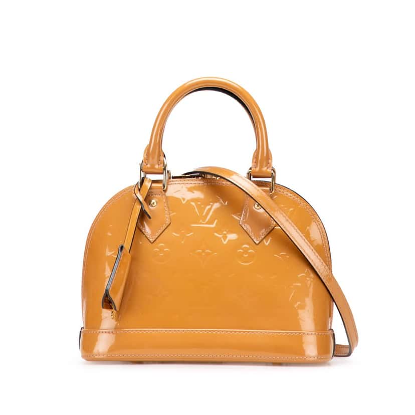 Louis Vuitton Monogram Vernis Alma BB Brown Leather Good condition - Front View